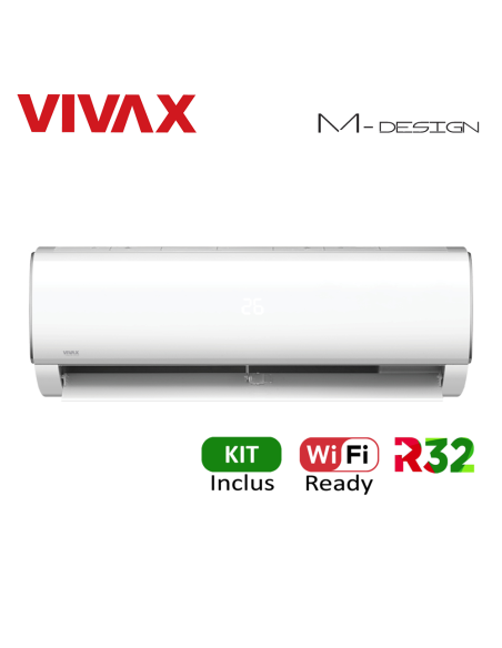 Aer Conditionat VIVAX M-Design ACP-09CH25AEMI Wi-Fi Ready Kit de instalare inclus R32 Inverter 9000 BTU/h